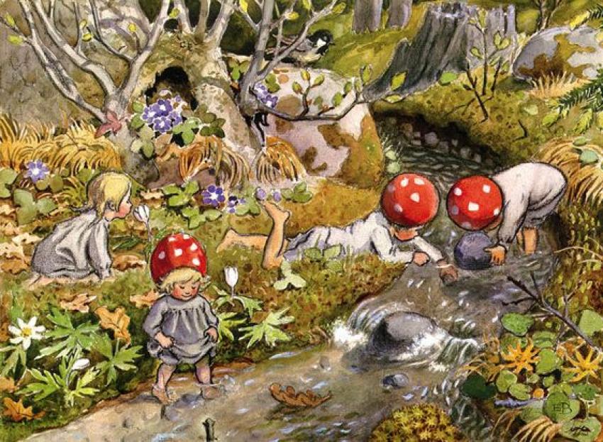 Płynąca z lasami: W Dniu Dziecka/Ilustracja: Elsa Beskow